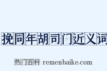挽同年胡司门近义词是什么意思的图片